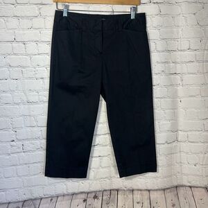Trina Turk Black Capri Cropped Pants size 6
